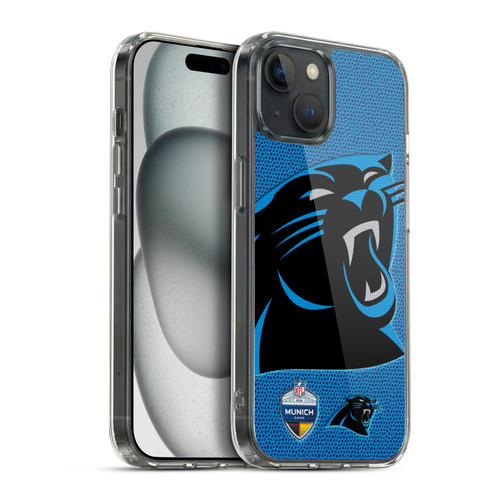 NFL 2024 International Games Munich Panthers Soft Gel Case for Apple iPhone 15 Plus & MagSafe