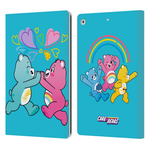 Care Bears Characters Funshine, Cheer And Grumpy Group 2 Leather Book Wallet Case Cover For Apple iPad 10.2 2019/2020/2021