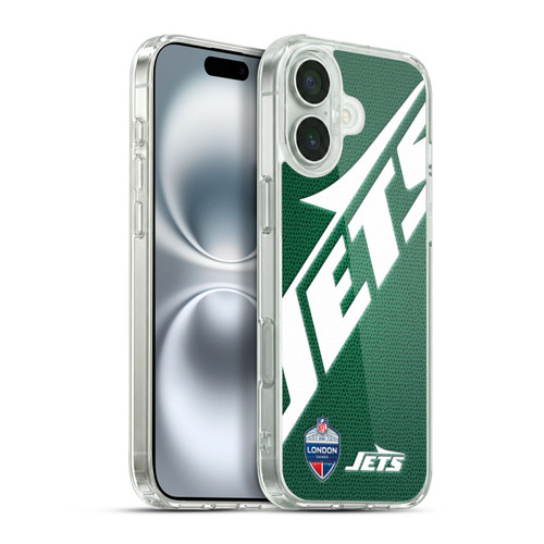 NFL 2024 International Games London Jets Soft Gel Case for Apple iPhone 16 Plus & MagSafe