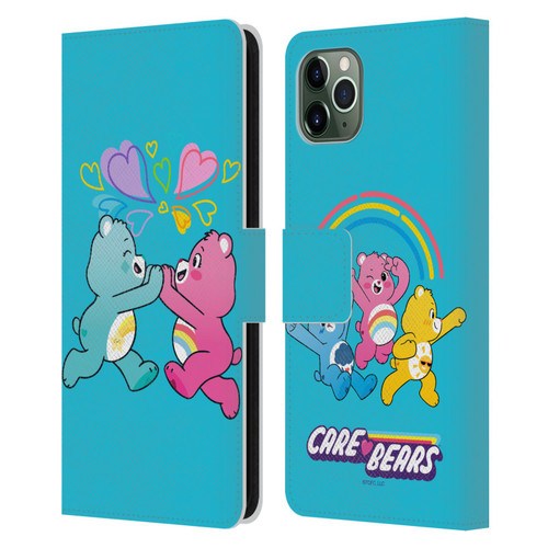 Care Bears Characters Funshine, Cheer And Grumpy Group 2 Leather Book Wallet Case Cover For Apple iPhone 11 Pro Max