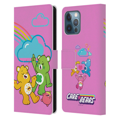 Care Bears Characters Funshine, Cheer And Grumpy Group Leather Book Wallet Case Cover For Apple iPhone 12 Pro Max