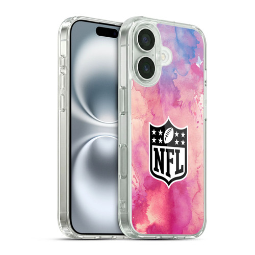 NFL Shield Watercolor Soft Gel Case for Apple iPhone 16 & MagSafe