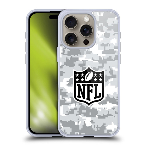 NFL Shield Digital Camouflage Soft Gel Case for Apple iPhone 16 Pro