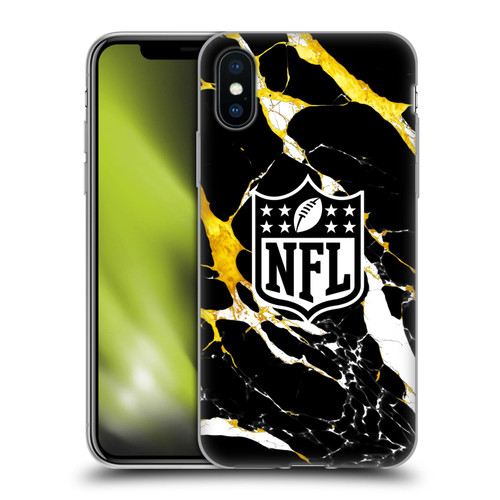 NFL Shield Marble Soft Gel Case for Apple iPhone X / iPhone XS