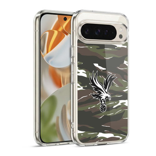 Crystal Palace FC Crest Woodland Camouflage Soft Gel Case for Google Pixel 9 / Pixel 9 Pro