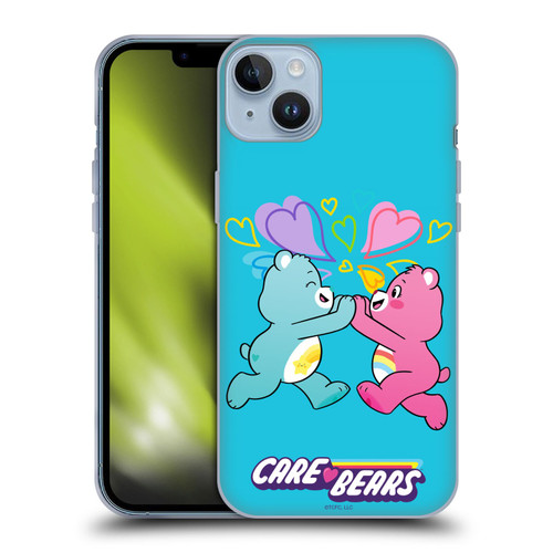 Care Bears Characters Funshine, Cheer And Grumpy Group 2 Soft Gel Case for Apple iPhone 14 Plus