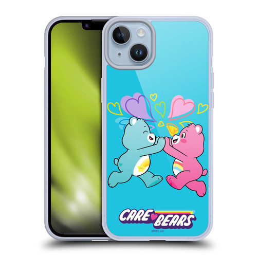 Care Bears Characters Funshine, Cheer And Grumpy Group 2 Soft Gel Case for Apple iPhone 14 Plus