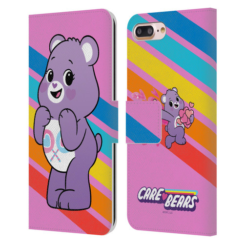 Care Bears Characters Share Leather Book Wallet Case Cover For Apple iPhone 7 Plus / iPhone 8 Plus