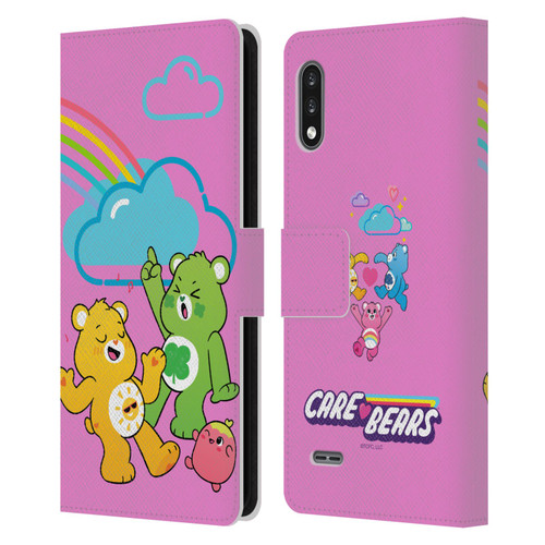 Care Bears Characters Funshine, Cheer And Grumpy Group Leather Book Wallet Case Cover For LG K22