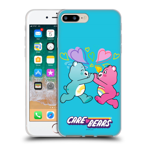 Care Bears Characters Funshine, Cheer And Grumpy Group 2 Soft Gel Case for Apple iPhone 7 Plus / iPhone 8 Plus