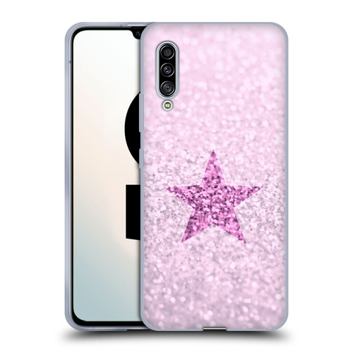 Monika Strigel Glitter Star Pastel Pink Soft Gel Case for Samsung Galaxy A90 5G (2019)