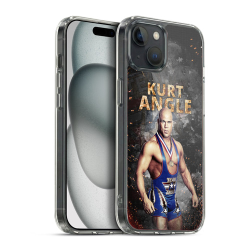 WWE Kurt Angle LED Image Soft Gel Case for Apple iPhone 15 Plus & MagSafe