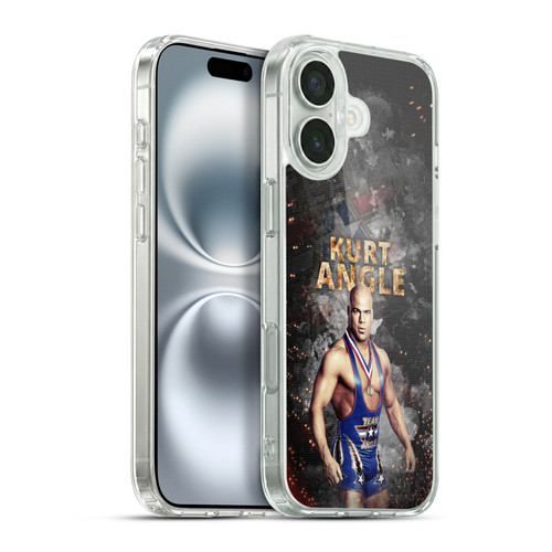 WWE Kurt Angle LED Image Soft Gel Case for Apple iPhone 16 Plus & MagSafe