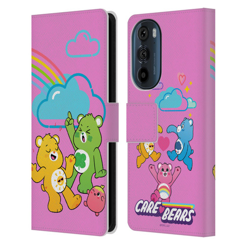 Care Bears Characters Funshine, Cheer And Grumpy Group Leather Book Wallet Case Cover For Motorola Edge 30