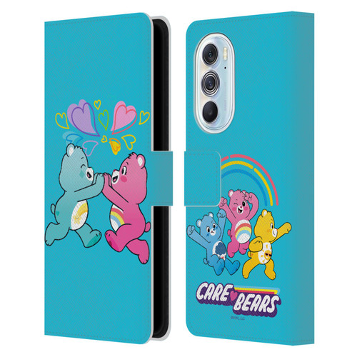 Care Bears Characters Funshine, Cheer And Grumpy Group 2 Leather Book Wallet Case Cover For Motorola Edge X30