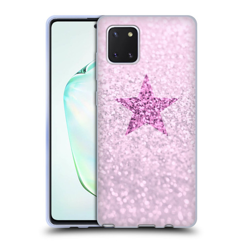 Monika Strigel Glitter Star Pastel Pink Soft Gel Case for Samsung Galaxy Note10 Lite