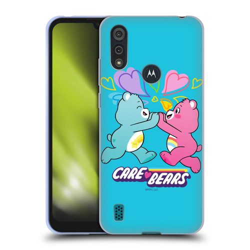 Care Bears Characters Funshine, Cheer And Grumpy Group 2 Soft Gel Case for Motorola Moto E6s (2020)
