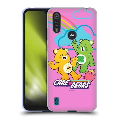Care Bears Characters Funshine, Cheer And Grumpy Group Soft Gel Case for Motorola Moto E6s (2020)