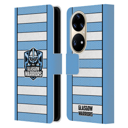 Glasgow Warriors 2024/25 Crest Kit Away Leather Book Wallet Case Cover For Huawei P50 Pro