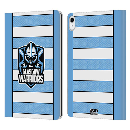 Glasgow Warriors 2024/25 Crest Kit Away Leather Book Wallet Case Cover For Apple iPad 10.9 2022/2025