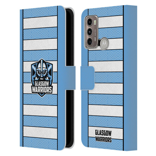 Glasgow Warriors 2024/25 Crest Kit Away Leather Book Wallet Case Cover For Motorola Moto G60 / Moto G40 Fusion