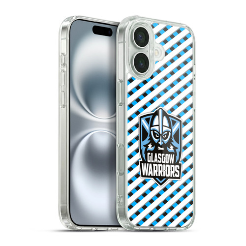 Glasgow Warriors Graphics Stripes Soft Gel Case for Apple iPhone 16 Plus & MagSafe