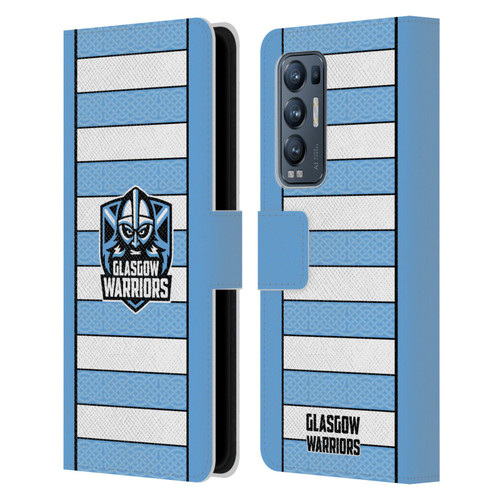 Glasgow Warriors 2024/25 Crest Kit Away Leather Book Wallet Case Cover For OPPO Find X3 Neo / Reno5 Pro+ 5G