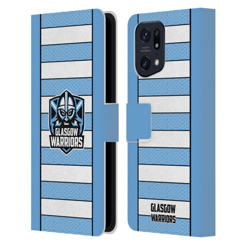Glasgow Warriors 2024/25 Crest Kit Away Leather Book Wallet Case Cover For OPPO Find X5