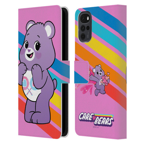 Care Bears Characters Share Leather Book Wallet Case Cover For Motorola Moto G22