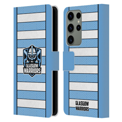Glasgow Warriors 2024/25 Crest Kit Away Leather Book Wallet Case Cover For Samsung Galaxy S23 Ultra 5G