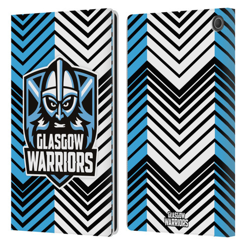 Glasgow Warriors Graphics White And Blue Leather Book Wallet Case Cover For Amazon Fire Max 11 2023