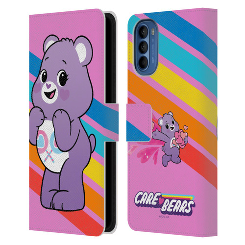 Care Bears Characters Share Leather Book Wallet Case Cover For Motorola Moto G41
