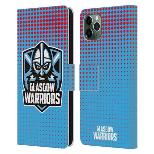 Glasgow Warriors Graphics Red And Blue Leather Book Wallet Case Cover For Apple iPhone 11 Pro Max