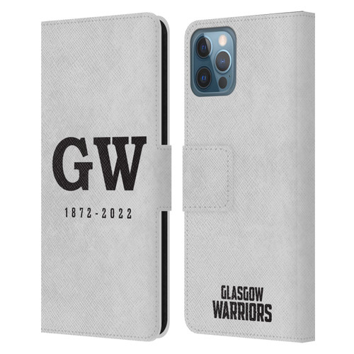 Glasgow Warriors Graphics GW 1872 Leather Book Wallet Case Cover For Apple iPhone 12 / iPhone 12 Pro