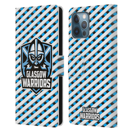 Glasgow Warriors Graphics Stripes Leather Book Wallet Case Cover For Apple iPhone 12 Pro Max