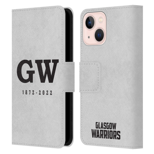 Glasgow Warriors Graphics GW 1872 Leather Book Wallet Case Cover For Apple iPhone 13 Mini