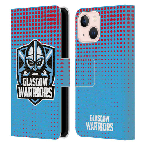Glasgow Warriors Graphics Red And Blue Leather Book Wallet Case Cover For Apple iPhone 13 Mini