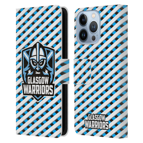 Glasgow Warriors Graphics Stripes Leather Book Wallet Case Cover For Apple iPhone 13 Pro