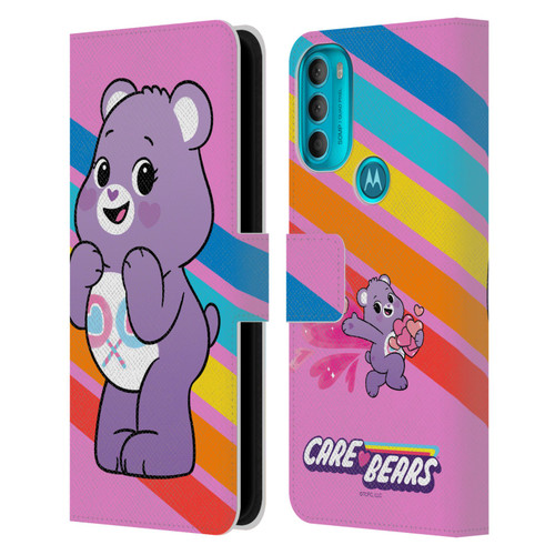 Care Bears Characters Share Leather Book Wallet Case Cover For Motorola Moto G71 5G