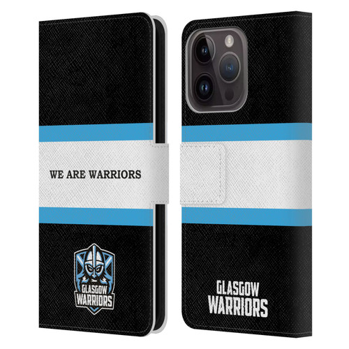 Glasgow Warriors Graphics We Are Warriors Leather Book Wallet Case Cover For Apple iPhone 15 Pro