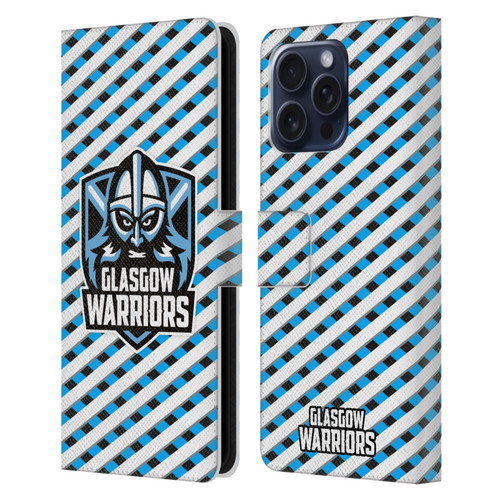 Glasgow Warriors Graphics Stripes Leather Book Wallet Case Cover For Apple iPhone 16 Pro Max