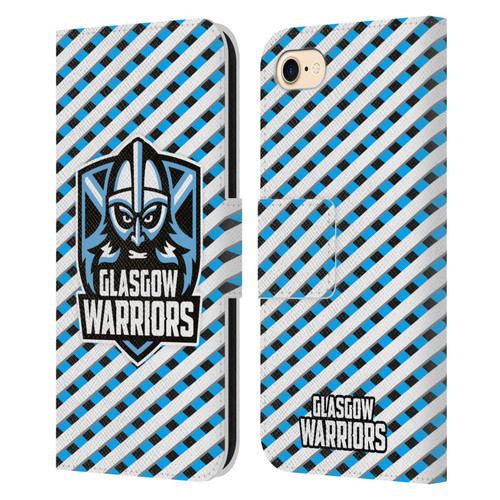 Glasgow Warriors Graphics Stripes Leather Book Wallet Case Cover For Apple iPhone 7 / 8 / SE 2020 & 2022