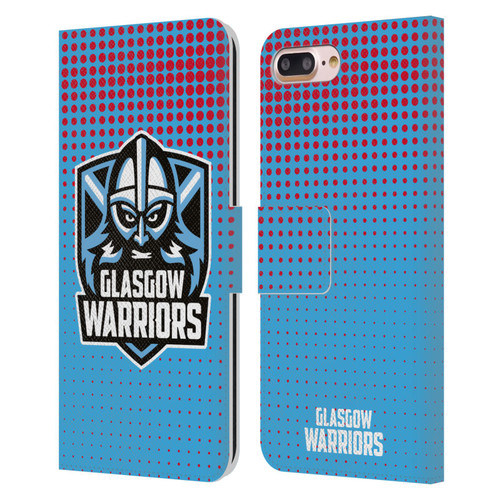 Glasgow Warriors Graphics Red And Blue Leather Book Wallet Case Cover For Apple iPhone 7 Plus / iPhone 8 Plus