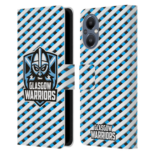 Glasgow Warriors Graphics Stripes Leather Book Wallet Case Cover For OnePlus Nord N20 5G