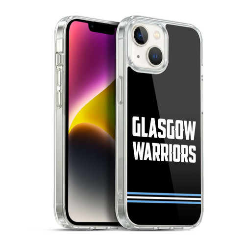 Glasgow Warriors Logo Text Type Black Soft Gel Case for Apple iPhone 14