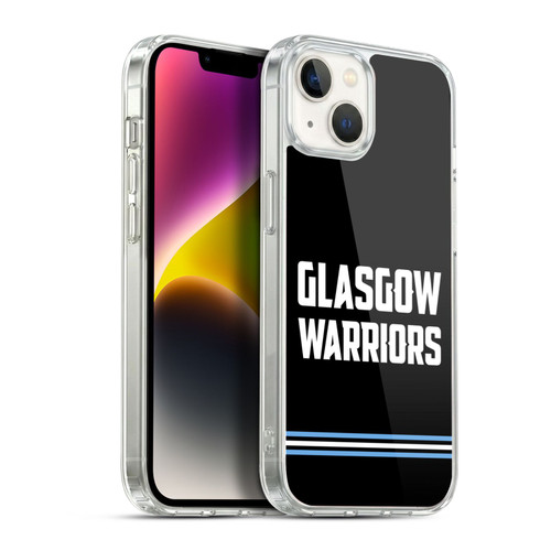 Glasgow Warriors Logo Text Type Black Soft Gel Case for Apple iPhone 14 Plus & MagSafe
