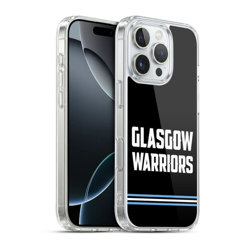 Glasgow Warriors Logo Text Type Black Soft Gel Case for Apple iPhone 16 Pro & MagSafe