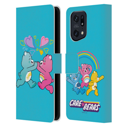 Care Bears Characters Funshine, Cheer And Grumpy Group 2 Leather Book Wallet Case Cover For OPPO Find X5 Pro