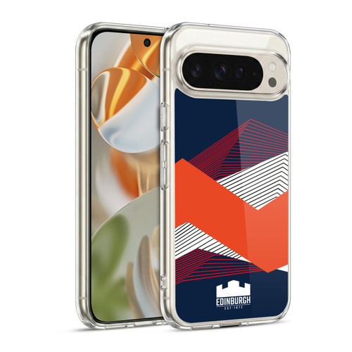 Edinburgh Rugby Graphics Shapes Soft Gel Case for Google Pixel 9 / Pixel 9 Pro