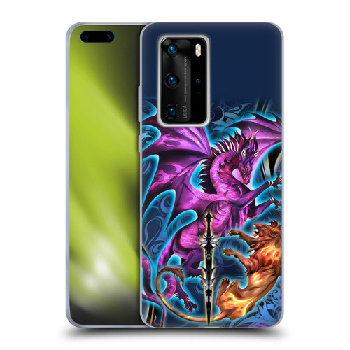 Ruth Thompson Art Purple Dragon, Sword & Lion Soft Gel Case for Huawei P40 Pro / P40 Pro Plus 5G